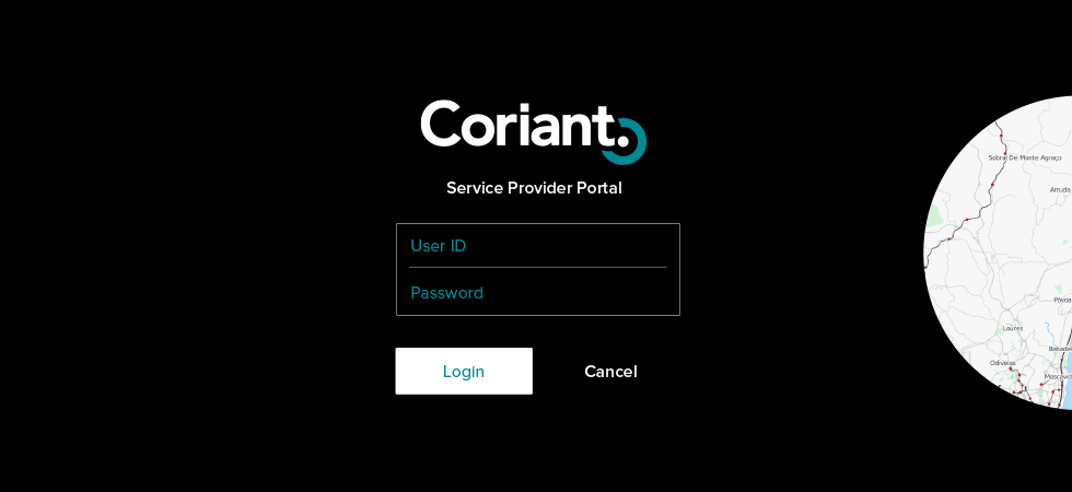 Coriant login page